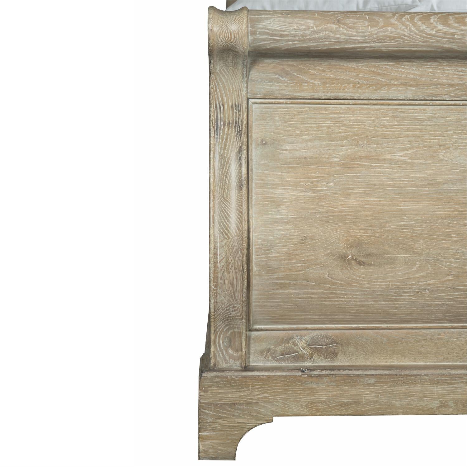 Rustic patina upholstered sleigh bed hotsell